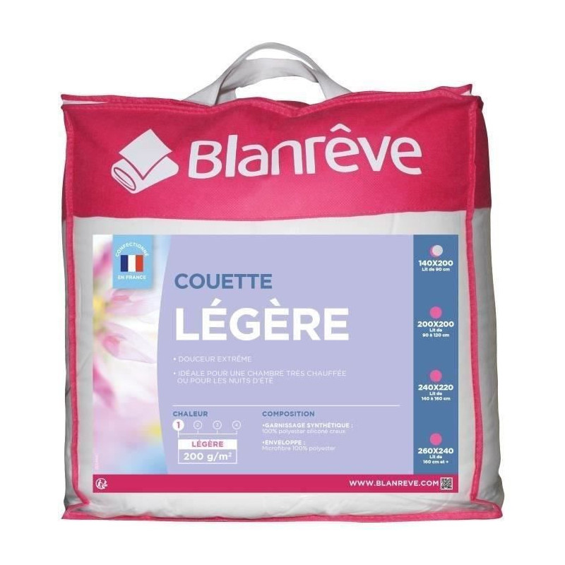 BLANREVE Lightweight Microfiber Duvet - 140 x 200 cm - White
