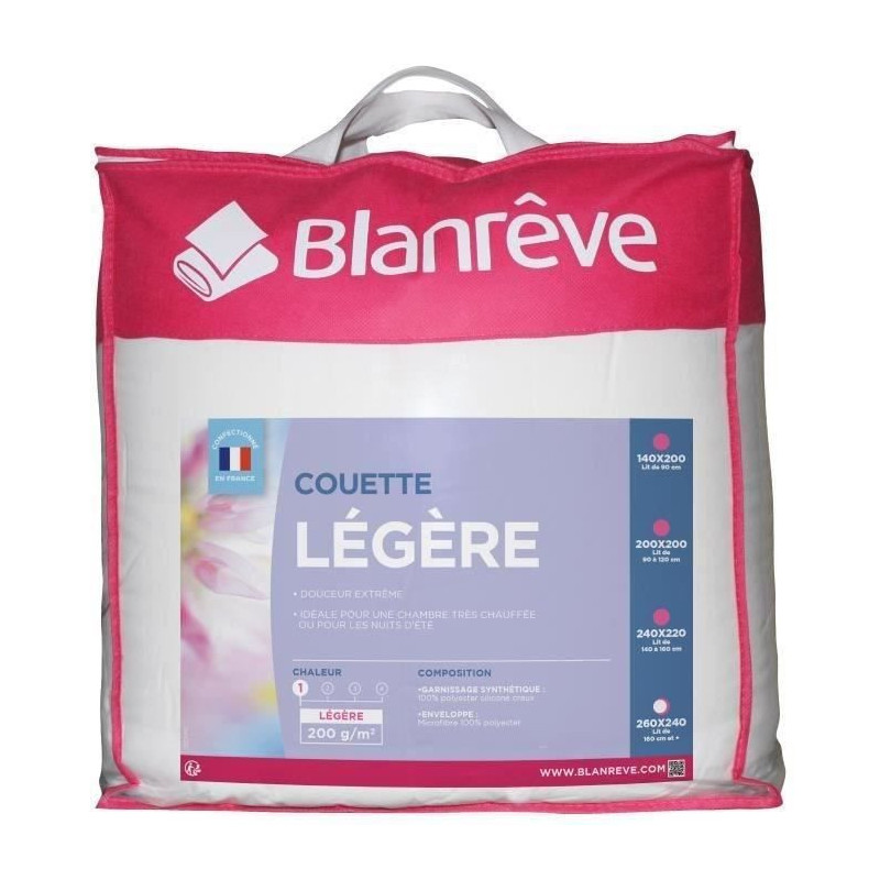 BLANREVE Lightweight Microfiber Duvet - 240 x 260 cm - White
