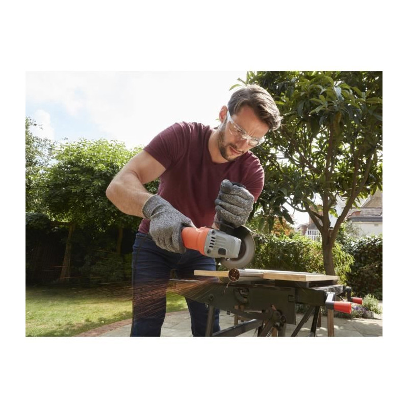 Black+Fricular angle grinder 710w beg010-qs side handle 3 positions