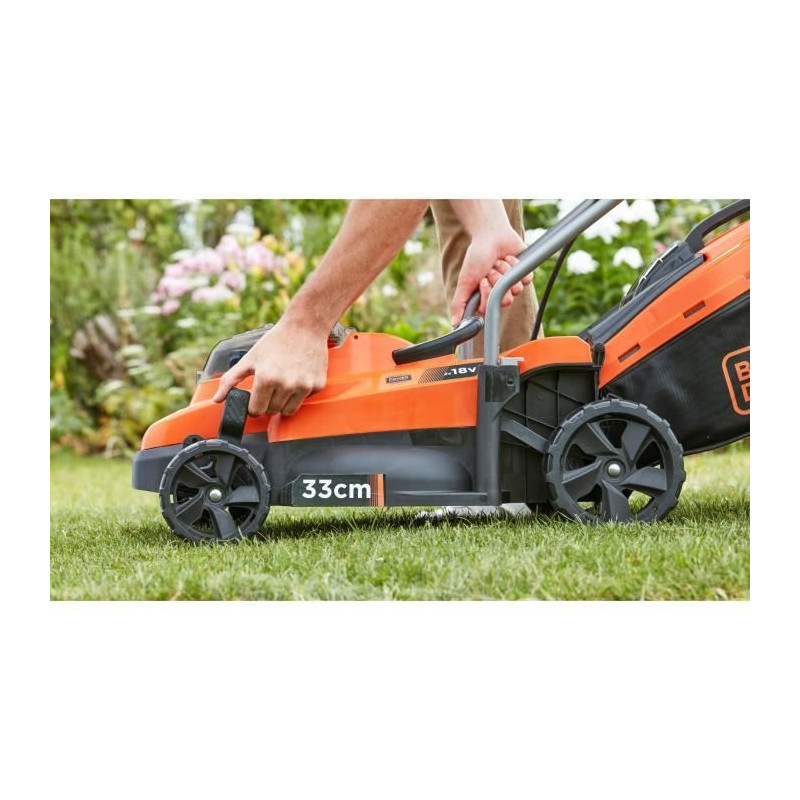 BLACK & DECKER 18V LITHIUM Cordless Lawnmower 33 cm - 2.5Ah - 2 batter