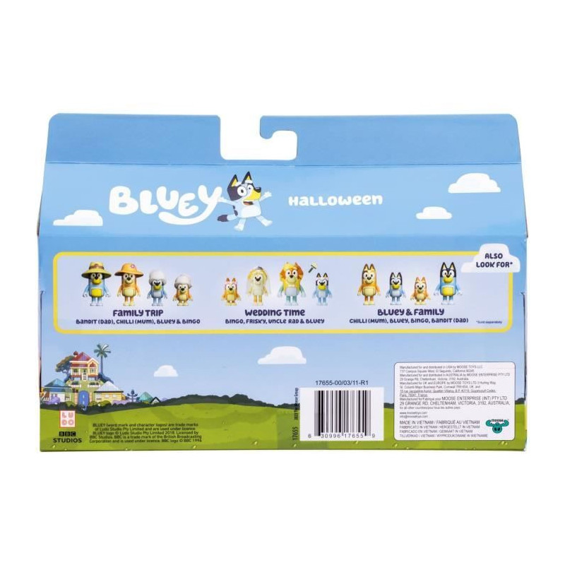 Figurine box set - BLUEY - Costumes - 4 articulated figurines - Access