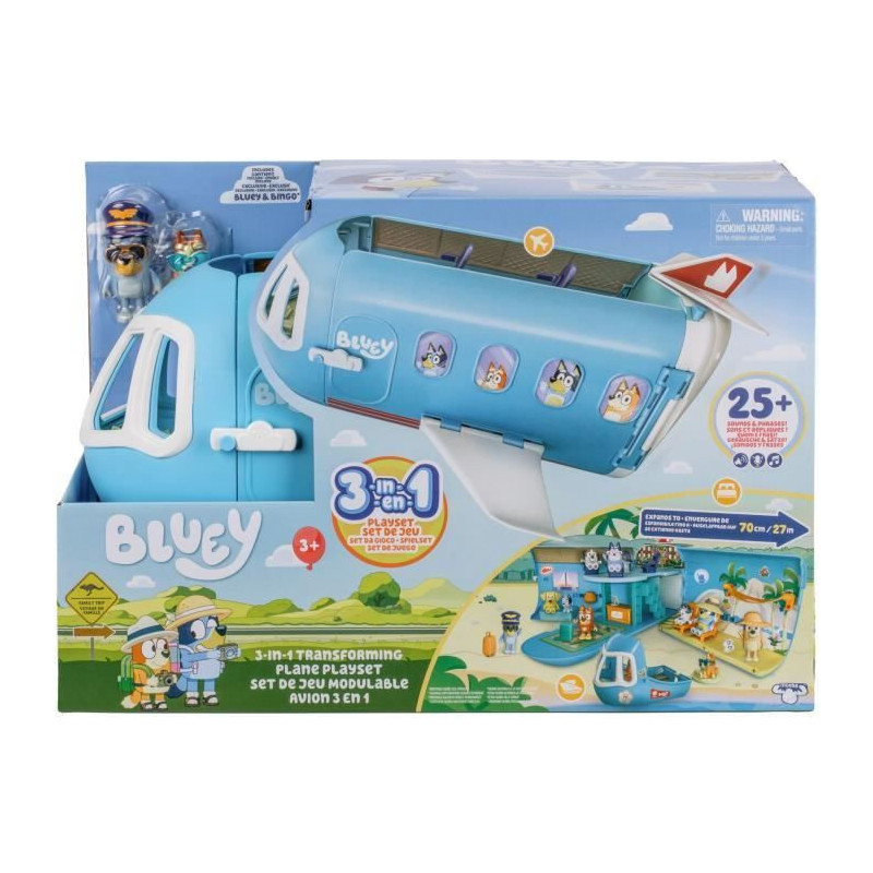 Bluey's Plane - BLUEY - Transformable playset with figures and accesso