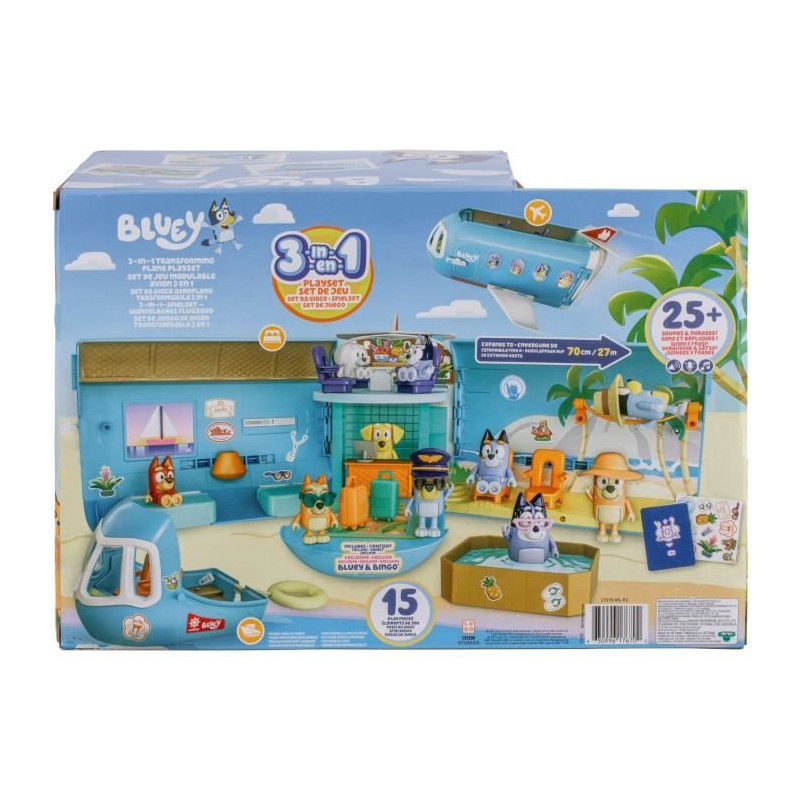 Bluey's Plane - BLUEY - Transformable playset with figures and accesso