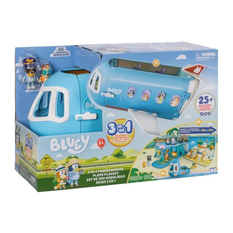 Bluey's Plane - BLUEY - Transformable playset with figures and accesso