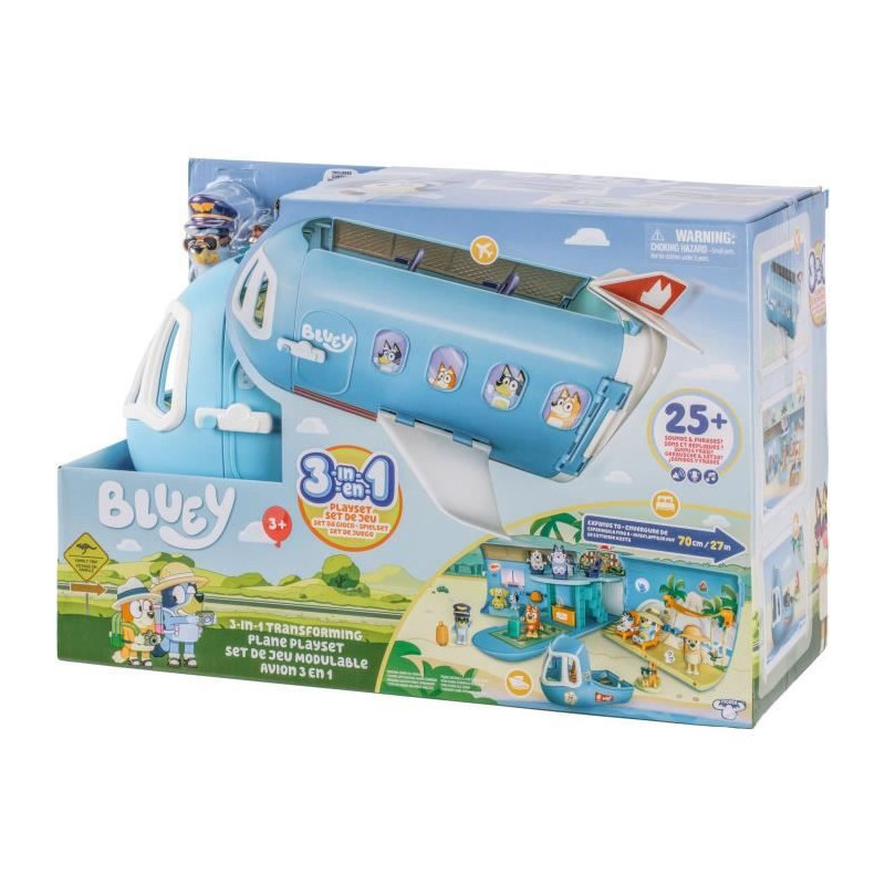 Bluey's Plane - BLUEY - Transformable playset with figures and accesso