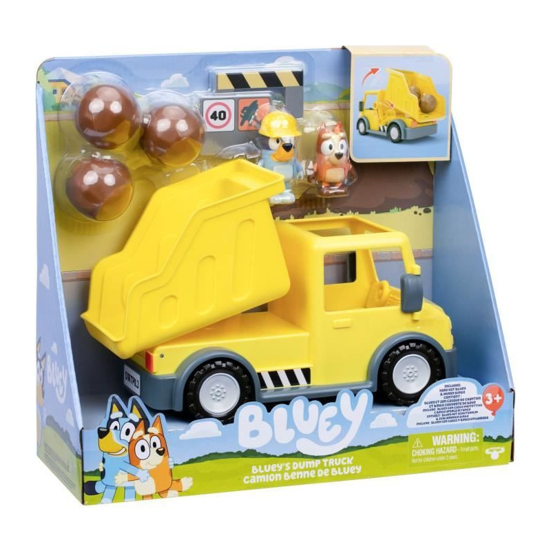 Dump Truck - BLUEY - Bluey and Bingo - Figures included - Customizable