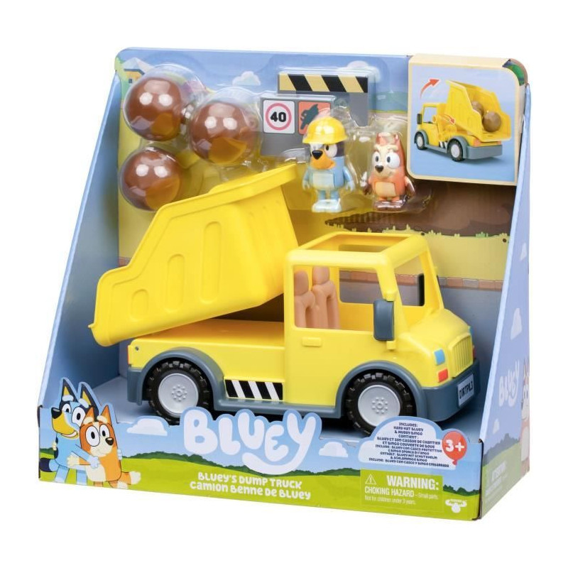 Dump Truck - BLUEY - Bluey and Bingo - Figures included - Customizable