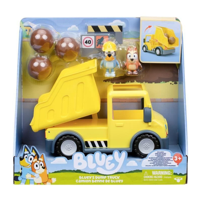 Dump Truck - BLUEY - Bluey and Bingo - Figures included - Customizable