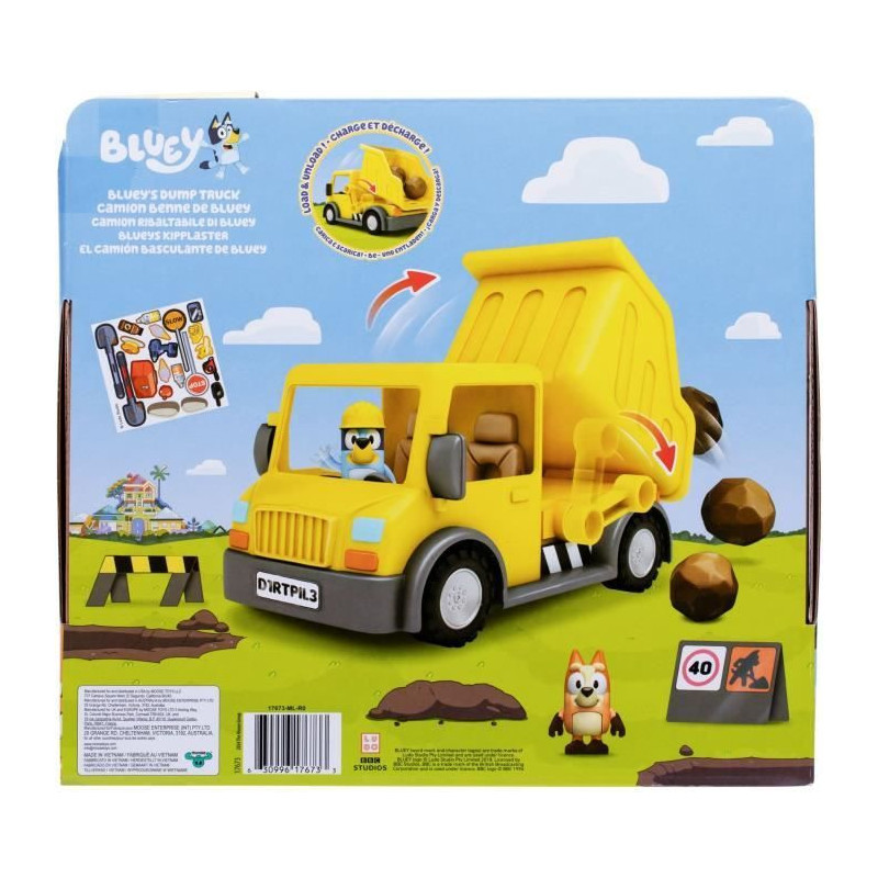 Dump Truck - BLUEY - Bluey and Bingo - Figures included - Customizable