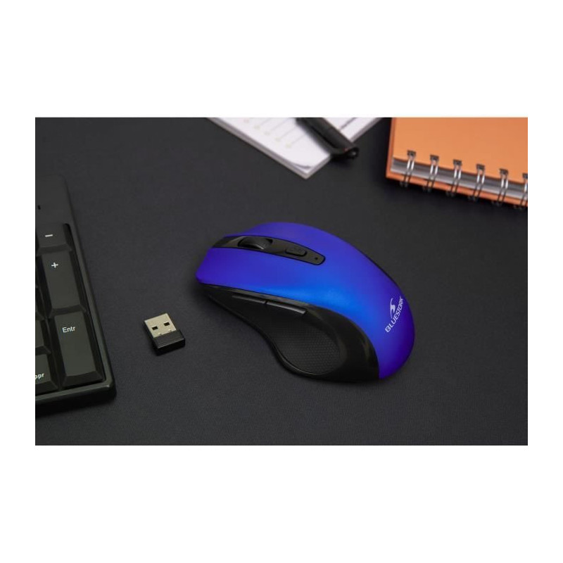 Wireless Mouse - BLUESTORK - OFFICE 75 - Rechargeable - PC/MAC - Blue