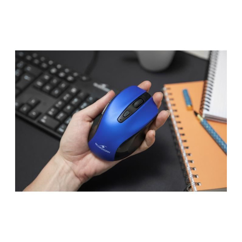 Wireless Mouse - BLUESTORK - OFFICE 75 - Rechargeable - PC/MAC - Blue