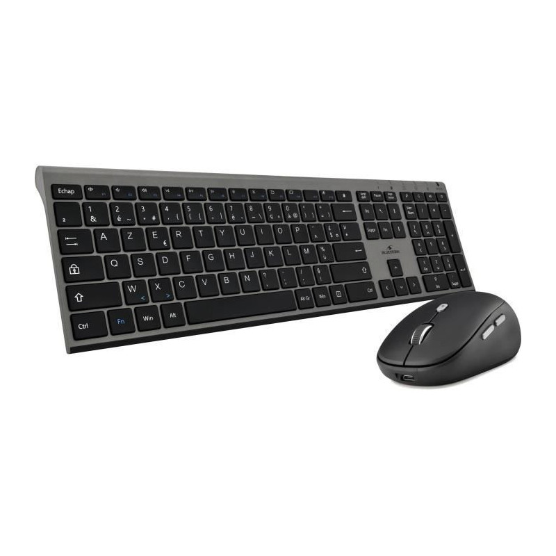 Keyboard + mouse - BLUESTORK - wireless - Grapheme - Black - PACK-WL-P