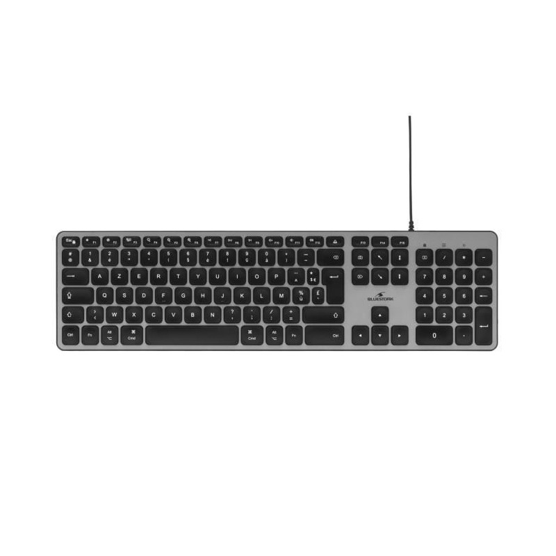 Wired Keyboard - Bluestork - KB Mac - Azerty - Mac Compatible - Black
