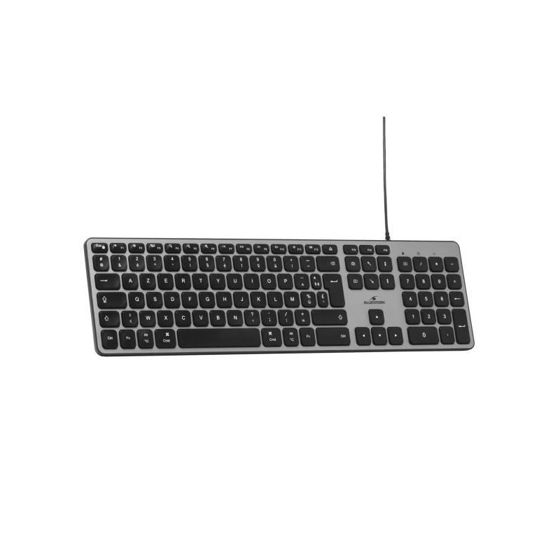 Wired Keyboard - Bluestork - KB Mac - Azerty - Mac Compatible - Black