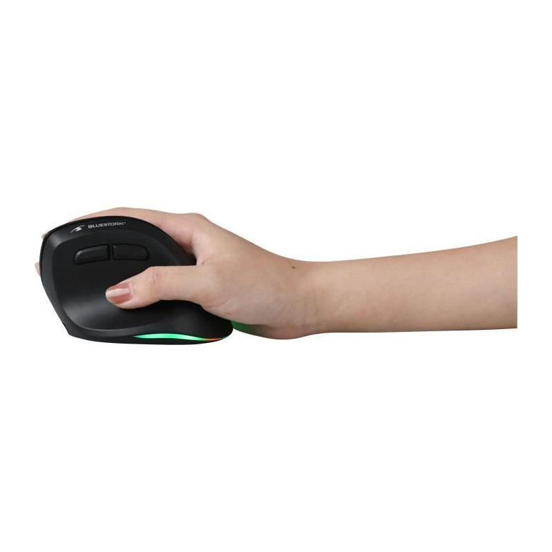 Ergonomic Vertical Mouse - BLUESTORK - M-WL-ERGO-LUMI - Wireless + Blu