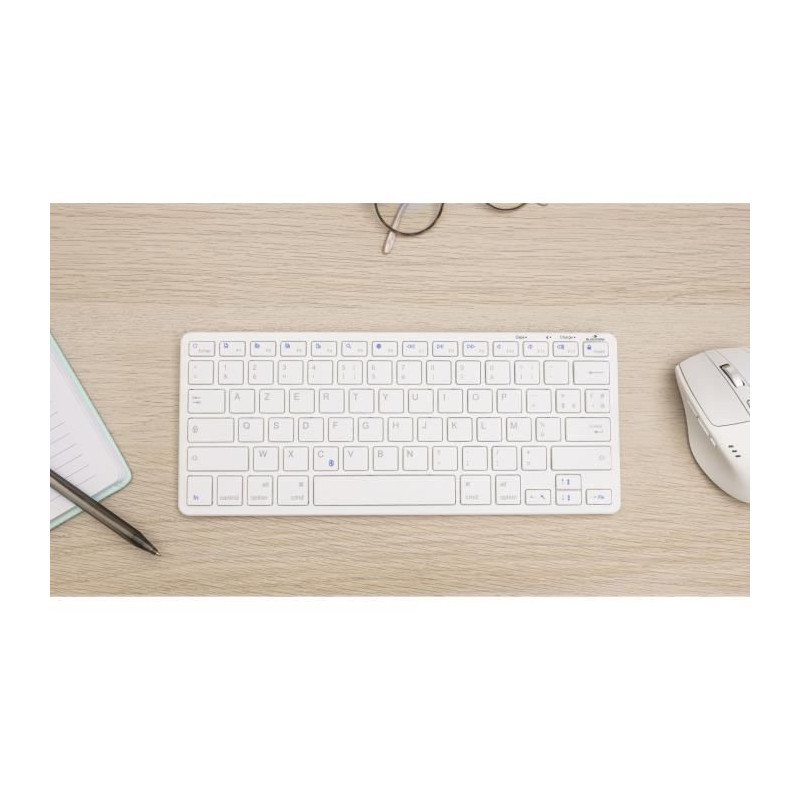 Wireless Keyboard - BLUESTORK - MINI MAC R - Compact - Rechargeable -