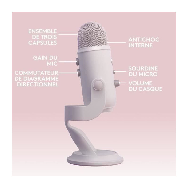 USB microphone - Blue Yeti Premium - For recording, streaming, gaming,
