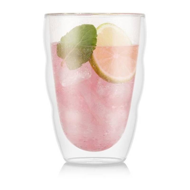 BODUM PILATUS Set 2 double wall glass 0.35 l Transparent
