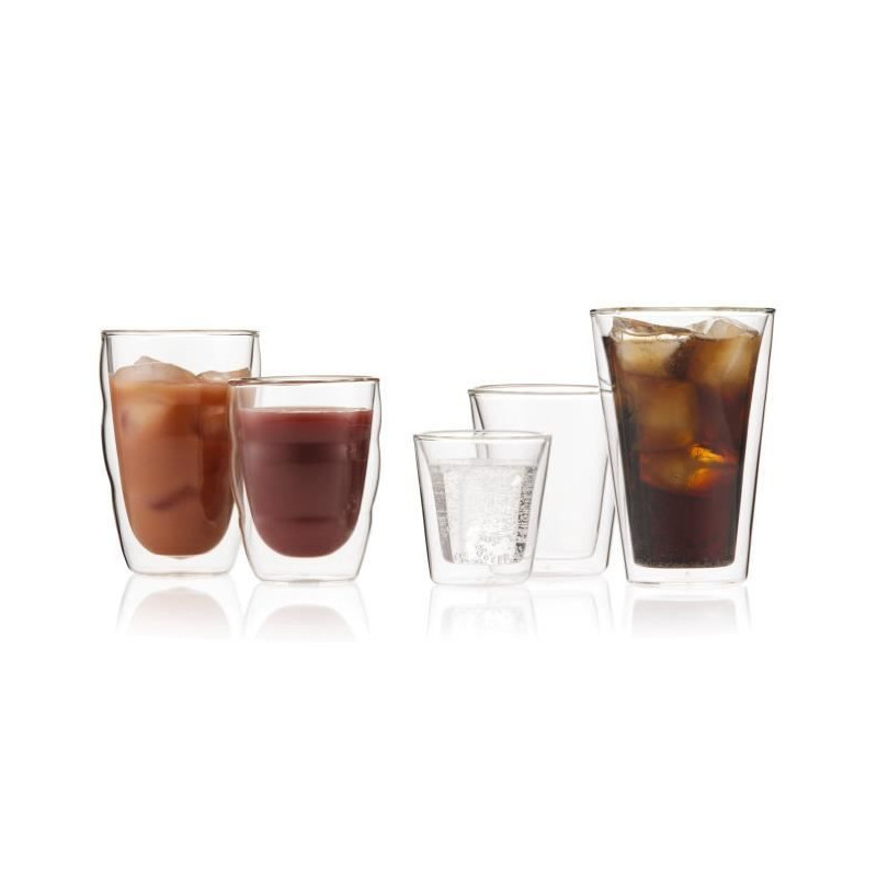 Set of 6 thermo glasses - BODUM - Pilatus - Double wall - 0.35 l - Tra