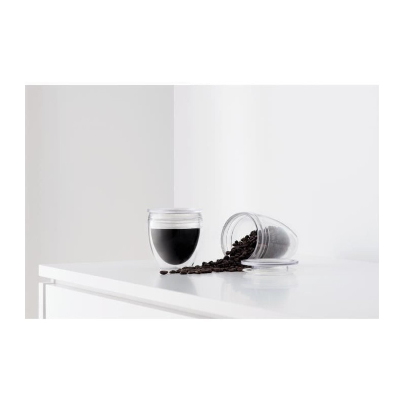 Set of 2 BODUM cups - Pavina To Go - Double-walled plastic - Airtight