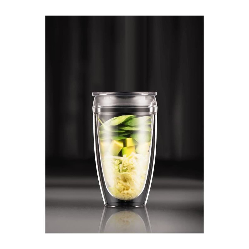 Set of 2 BODUM cups - Pavina To Go - Double-walled plastic - Airtight