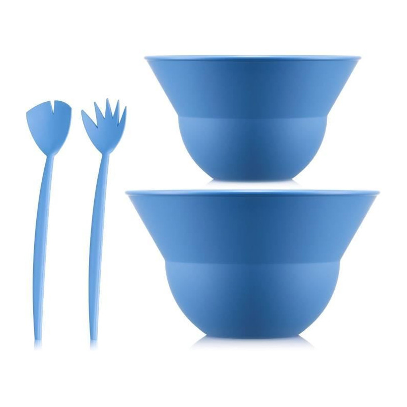 Set of 2 bowls 3 L and 4.9 L with salad servers - BODUM - Topee - Mati