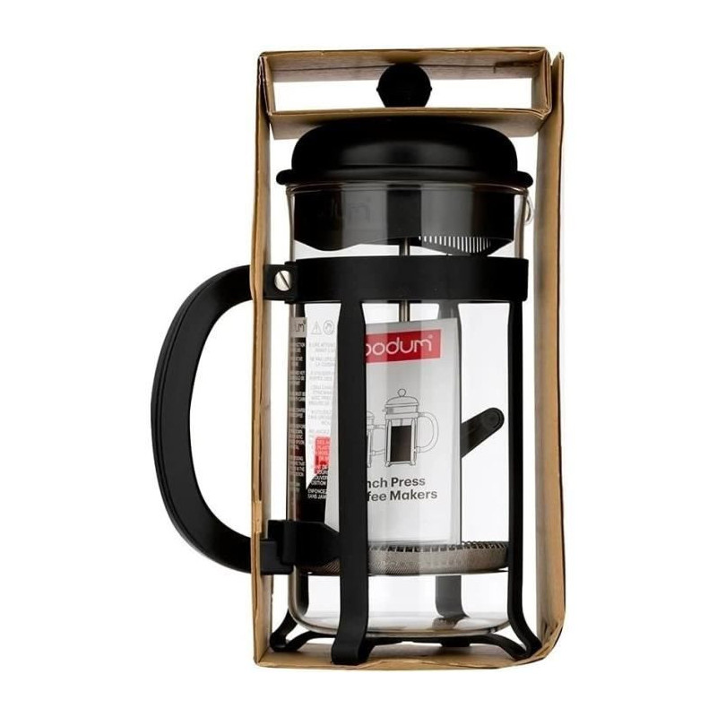 French press coffee maker - BODUM - 1908-01 - Black - Borosilicate gla