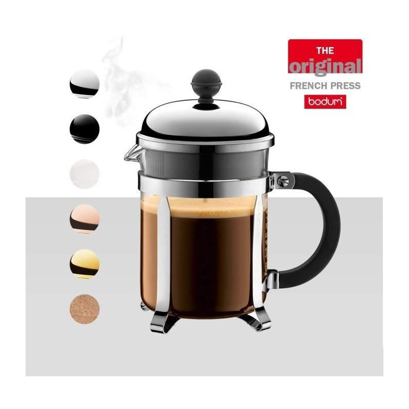 Chambord - Bodum piston coffee maker, 4 cups, 0.5 l, stainless steel