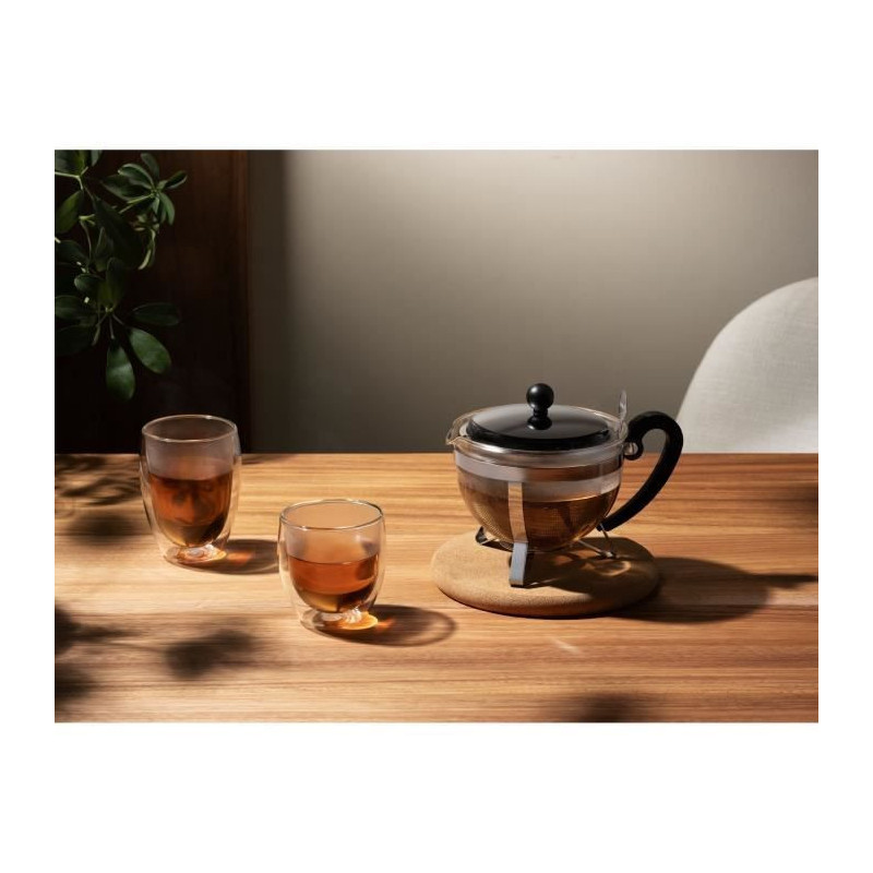 BODUM CHAMBORD Teapot with sieve 1L gray