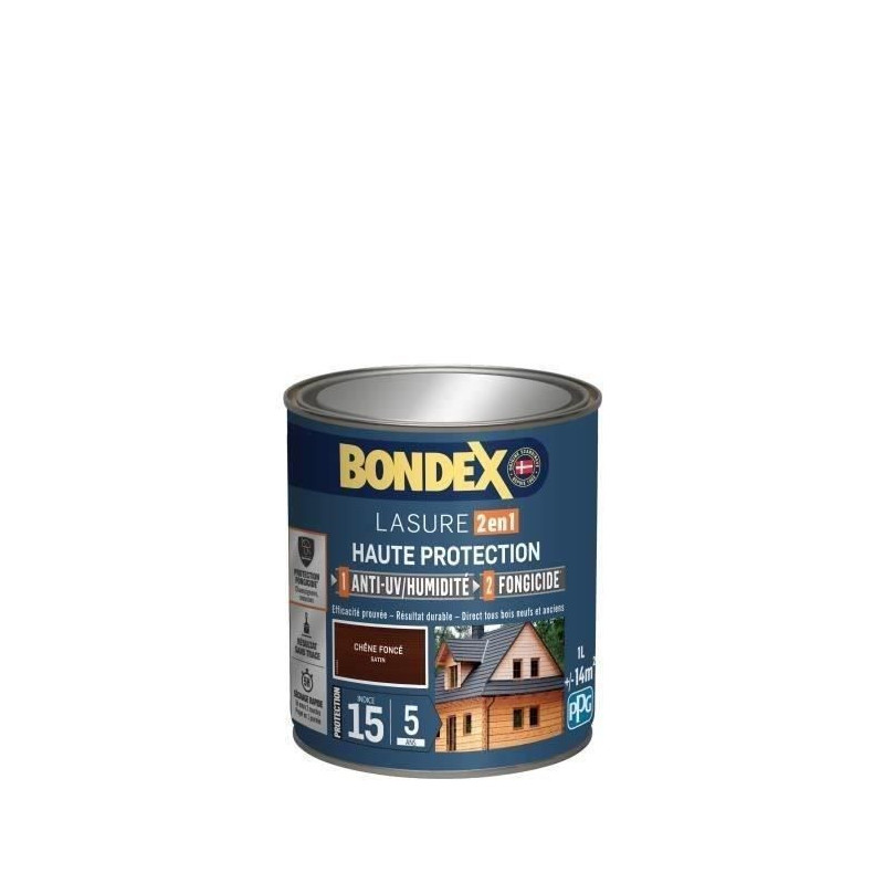BONDEX 2 in 1 Satin High Protection Stain 5 years - Dark oak
