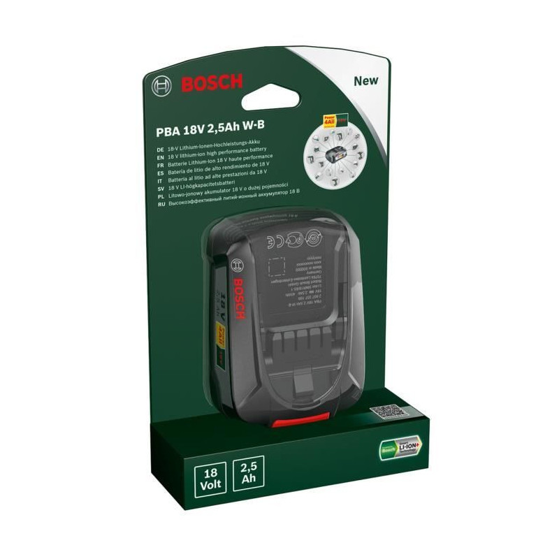 Bosch lithium -ion battery - 18 V 2.5 Ah