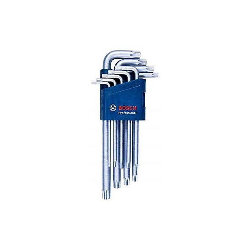 Set of 9 male keys for Torx screws