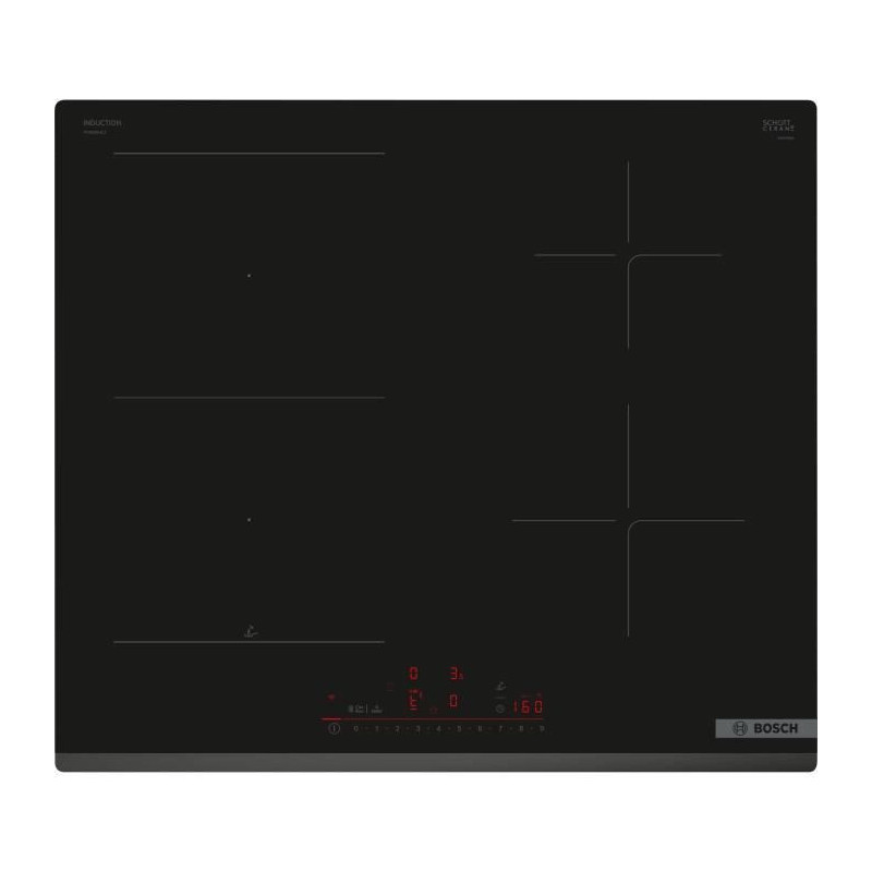 Induction hob 60cm - BOSCH SER6 - PVS63KHC1E Black - 4 burners - Home