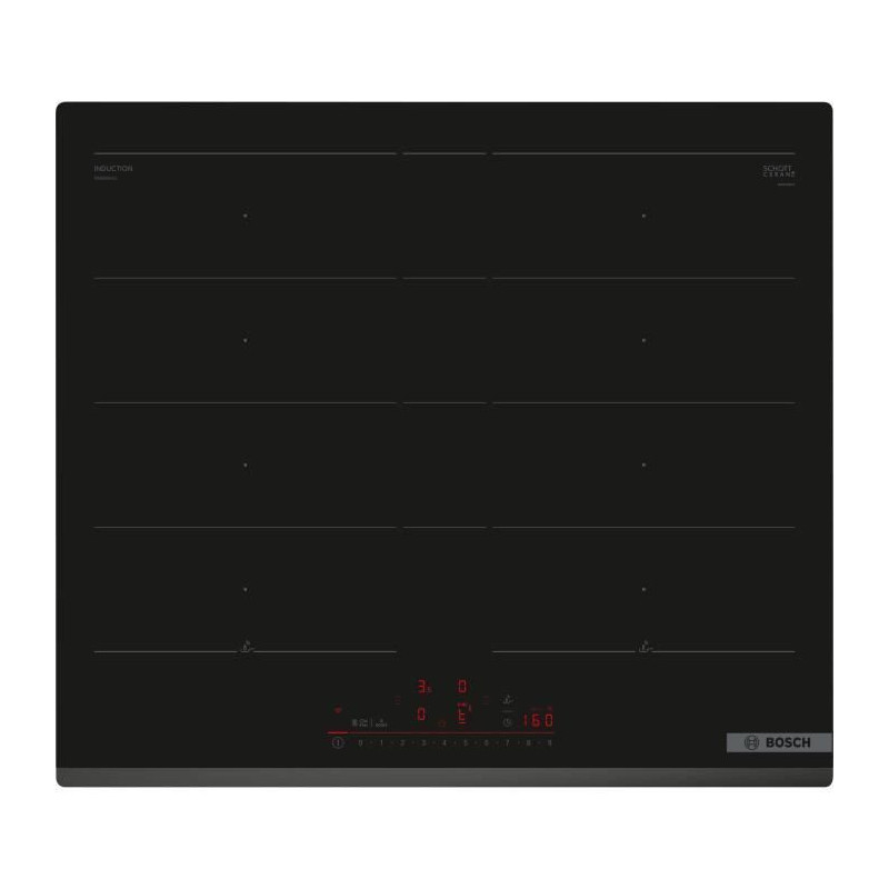 Induction hob 60cm - BOSCH SER6 - PXY63KHC1E Black - 4 burners - Home