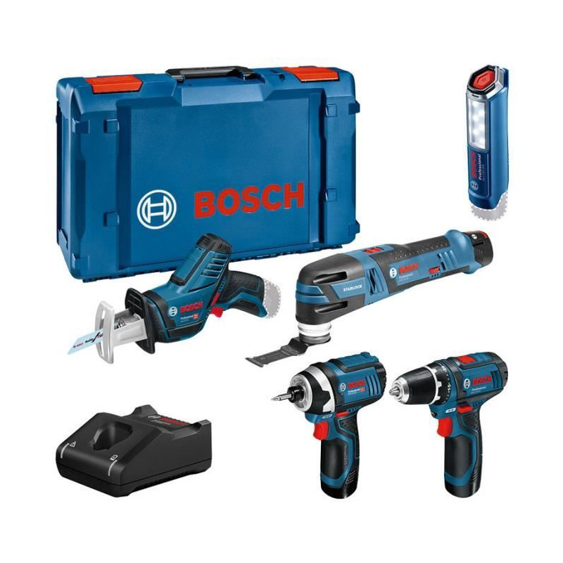 Bosch Professional 5-TOOL KIT: GSR 12V15 + GOP 12V28 + GDR 12V105 + GS