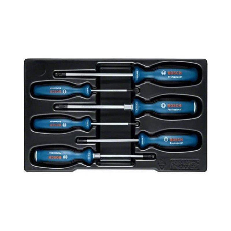 Set of 6 flat screwdrivers