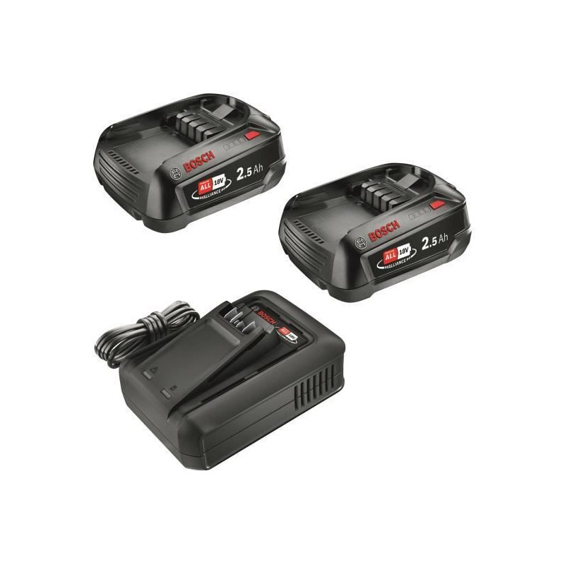 Starter Set 18V - BOSCH GREEN - 2 18V 2.5 Ah batteries + charger - 160
