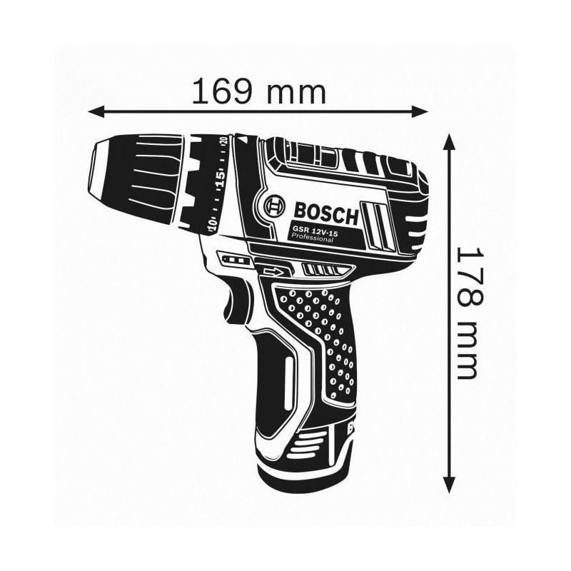 GSR 12V-15 screwdriver drill Solo Bosch Professional Cardboard 0601868