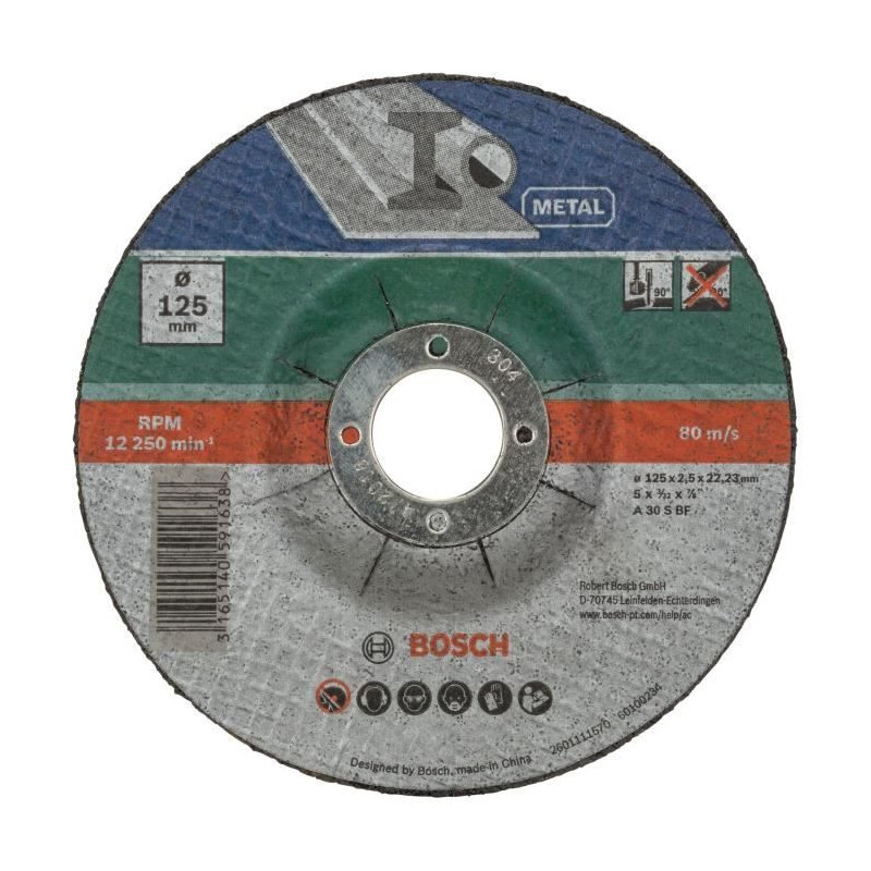 BOSCH Accessories - disc 125 x 2.5 steel