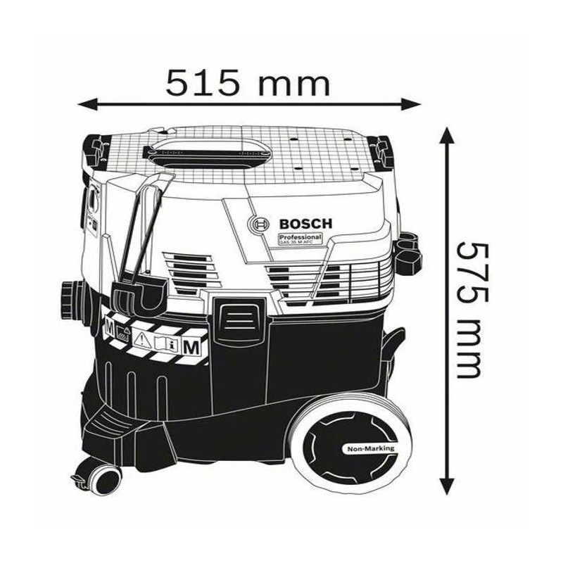 Vacuum cleaner for solids and liquids 1380W GAS 35 M AFC in cardboard