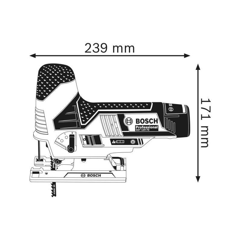 12V GST 12V-70 Professional jigsaw (without battery or charger) - BOSC