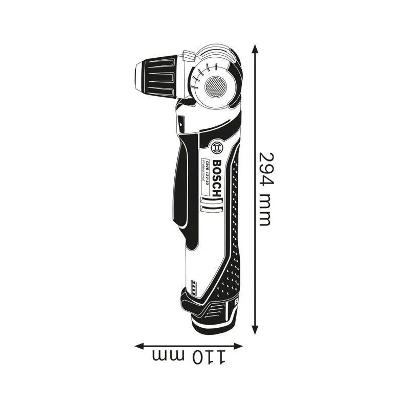 GWB 12V-10 cordless angle drill (without battery or charger) in L-BOXX
