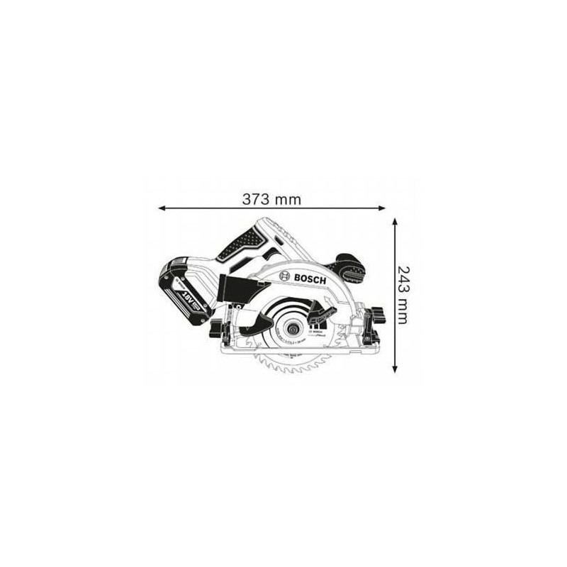 Bosch Professional GKS 18V-57 G Circular Saw with 165mm Blade, without