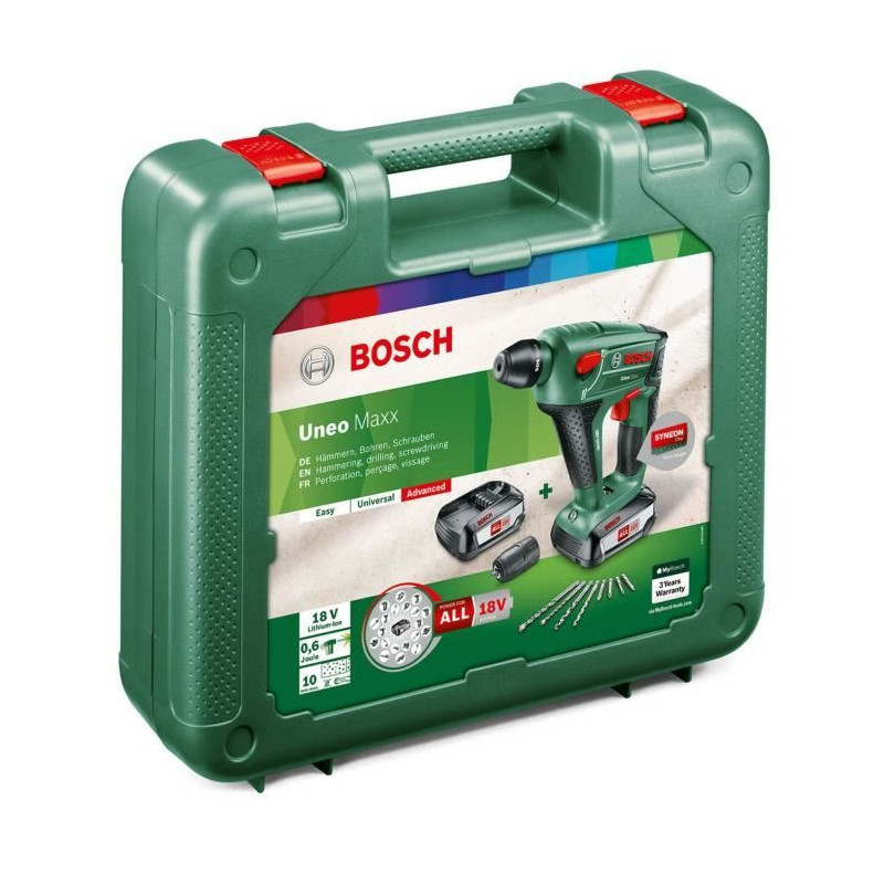 Bosch - UNO MAXX wireless perforator (delivered with 2 18V -2.5 AH bat