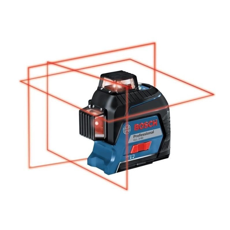 Laser Cross GLL 3-80 Red lines (Battery version) in standard box - Bos