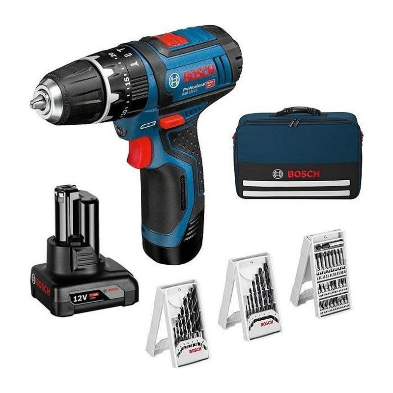 Bosch Professional GSB 12V-15 impact drill-screwdriver + 1 2.0Ah batte
