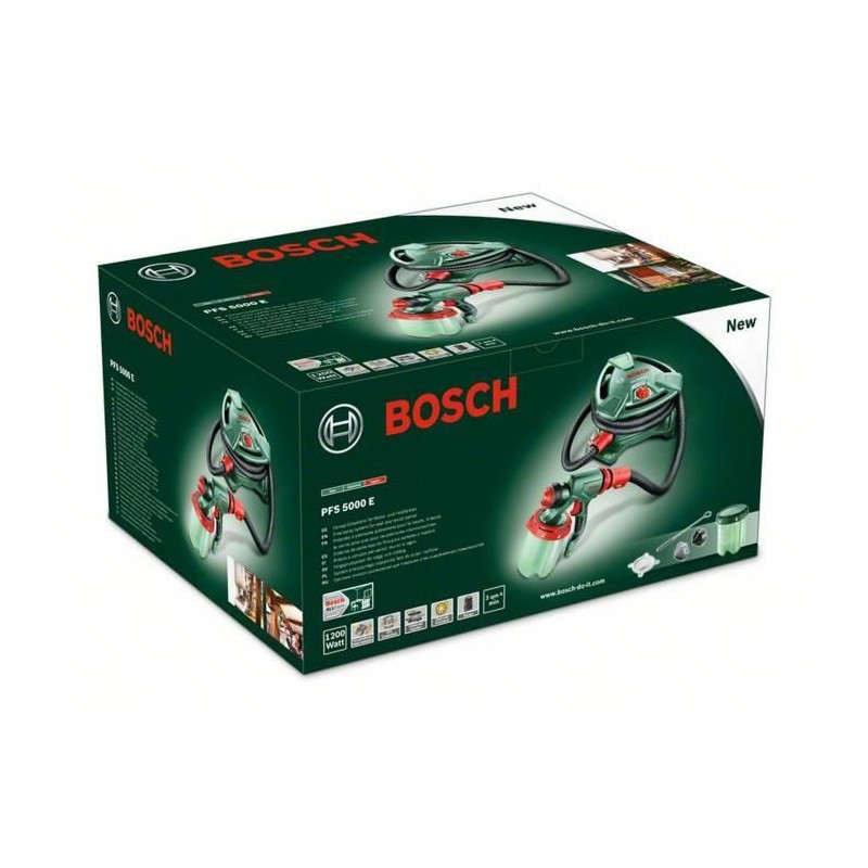 Bosch PFS Paint Pistolet 5000 E - 1200 W - Debit: 500 ml/min + MALXEUR