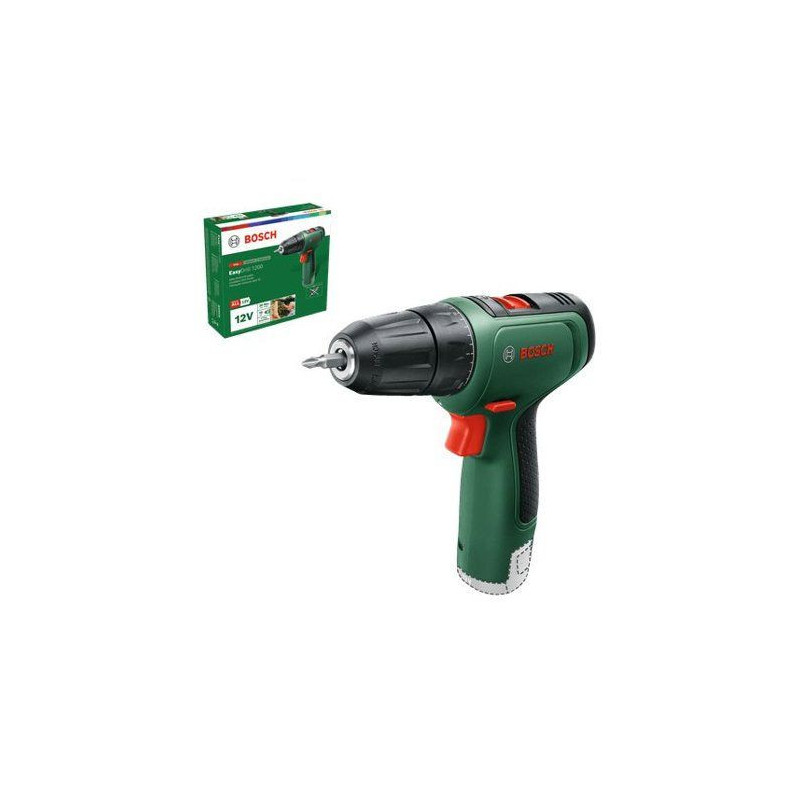 Bosch EasyDrill 1200 drill driver with 2 batteries, 1 charger, a case