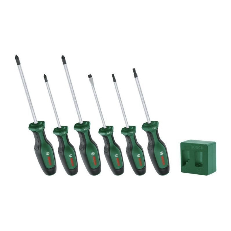 Bosch - Set of 6 Premium screwdrivers with magnetizer (6 screwdrivers