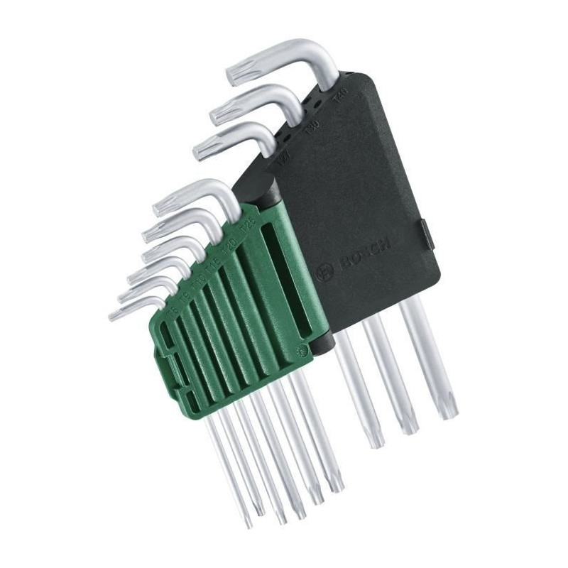 Bosch 9-Piece Torx Key Set (S2 Steel Multi-Keys TX8-TX40 Long Side Rus